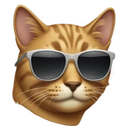 Cat with sunglasses sticker