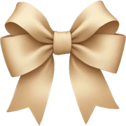 beige bow sticker