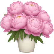 Peonies bouquet sticker