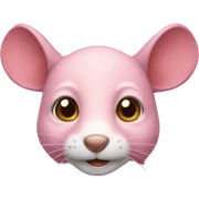 ratita de color rosa sticker