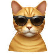 Cat with sunglasses sticker