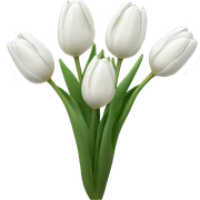 White tulips  sticker
