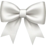 white satin bow sticker