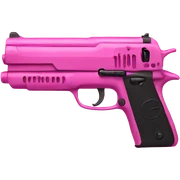 Pink gun sticker