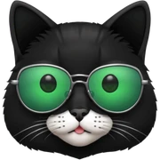 Cat with sunglasses sticker