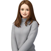 smiling girl in sweater indoors sticker