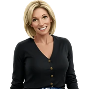 blonde girl smiling at viewer sticker
