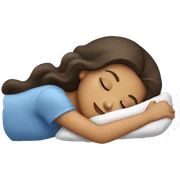 Brunette girl sleeping sticker