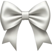 white satin bow sticker