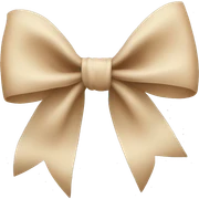 Beige bow sticker