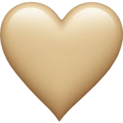 Beige heart sticker
