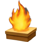 picture frame on fire  sticker