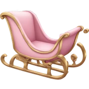 light pink sleigh sticker