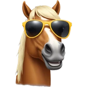 Horse with sunglasses sticker