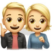 Cute love hand gestures couple  sticker