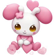 my melody hearts sticker