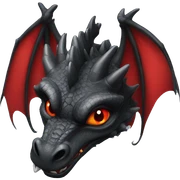 Dragon black red eyes sticker