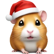 Hamster with Christmas hat  sticker
