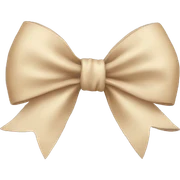 beige bow sticker
