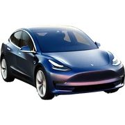 blue tesla model 3 sticker