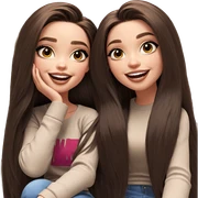 girls smiling with long hair sticker