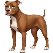 Brown Pitbull standing sticker