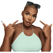 confident girl showing attitude sticker
