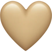 beige heart  sticker