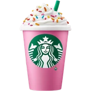 Pink starbuks sticker