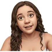 smiling girl with brown hair sticker