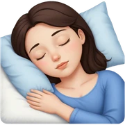 Brunette girl sleeping sticker