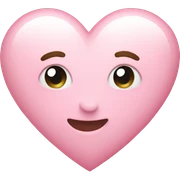 Light pink heart sticker
