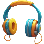 Bright colored Walkman with headphones attached sticker