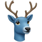 blue reindeer sticker