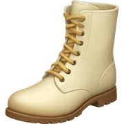 Cream colored boot sticker