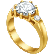 Gold diamond ring with 11 diamonds  sticker