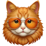 Cat with sunglasses sticker