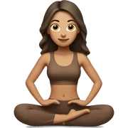 brunette yoga girl brown clothes sticker