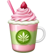 Matcha with strawberry cream sticker