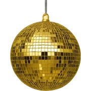Gold mirror ball  sticker