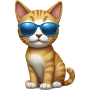 Cat with sunglasses sticker