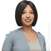 smiling girl with short hair sticker