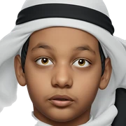 portrait of a veiled boy sticker
