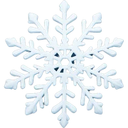 Highly detailed snowflake  sticker
