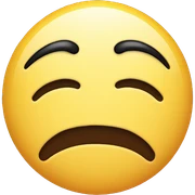 sad smile face sticker