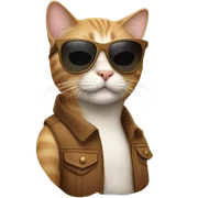 Cat with sunglasses sticker