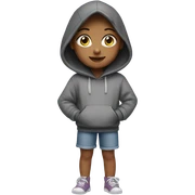 Girl wearing hoody sticker