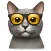 Cat with sunglasses sticker