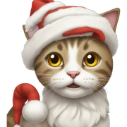 Christmas cat sticker