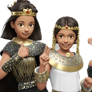 smiling girl with crown sticker